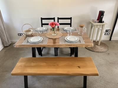 Photo de la table du petit déjeuner